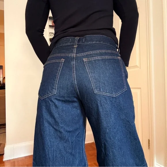 Abercrombie & Fitch Dark Blue Trouser Jeans - Picture 2 of 6